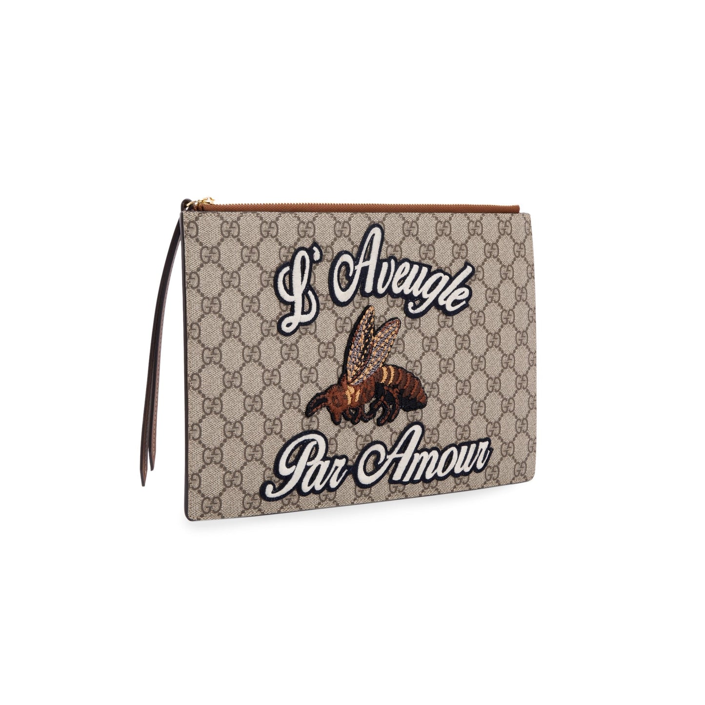 Gucci GG Supreme L'Aveugle Par Amour' Large Zip Pouch