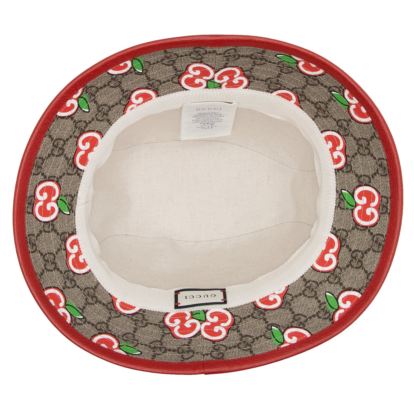 Gucci GG Supreme Les Pommes Bucket Hat - Size M (SHF-g323cG)