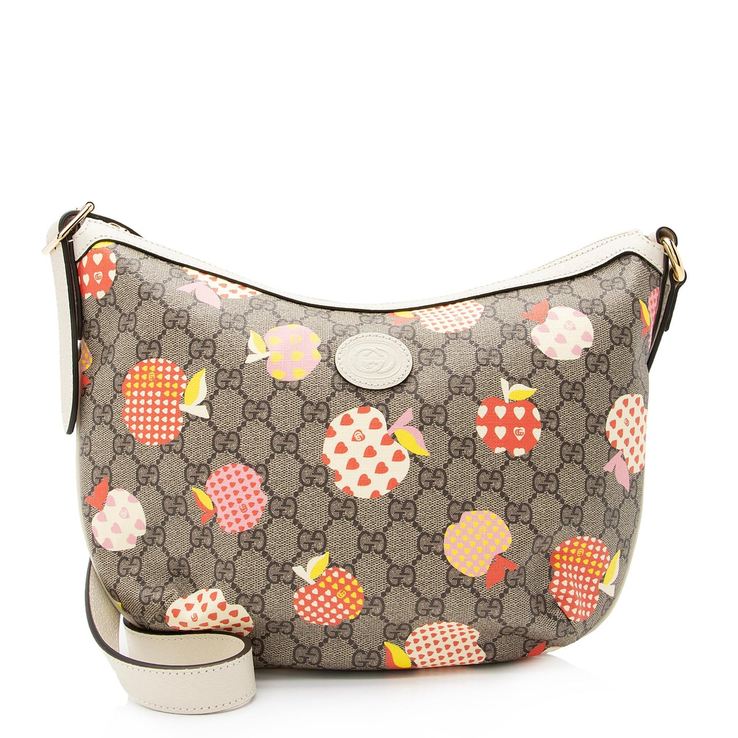Gucci GG Supreme Les Pommes Half Moon Hobo (SHF-23192)