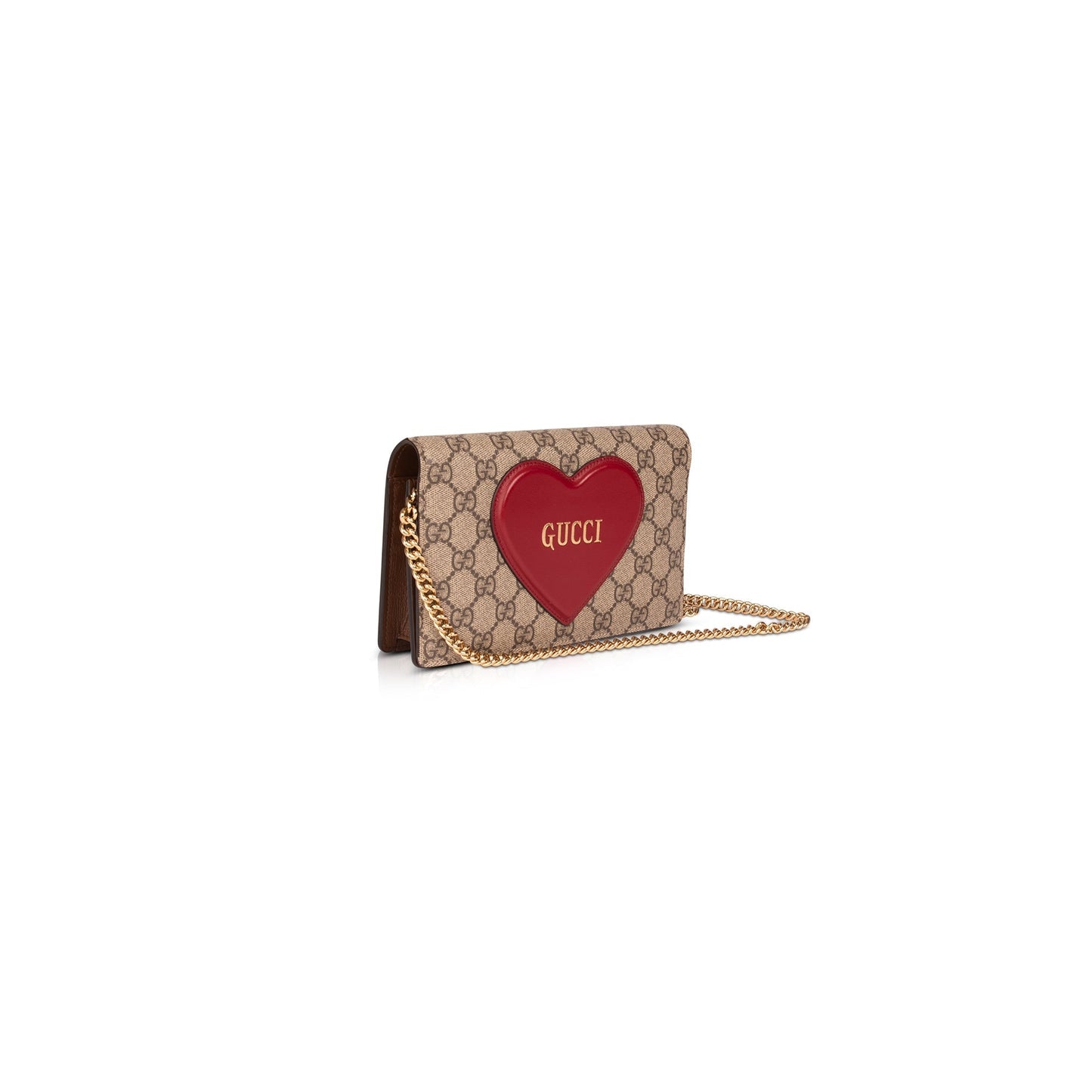 Gucci GG Supreme Limited Edition Valentine's Day Wallet on Chain