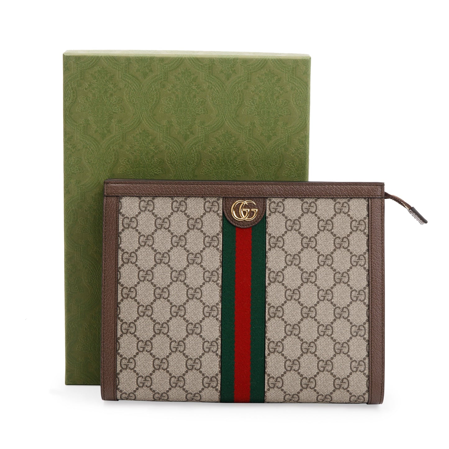Gucci GG Supreme Monogram Web Ophidia Pouch