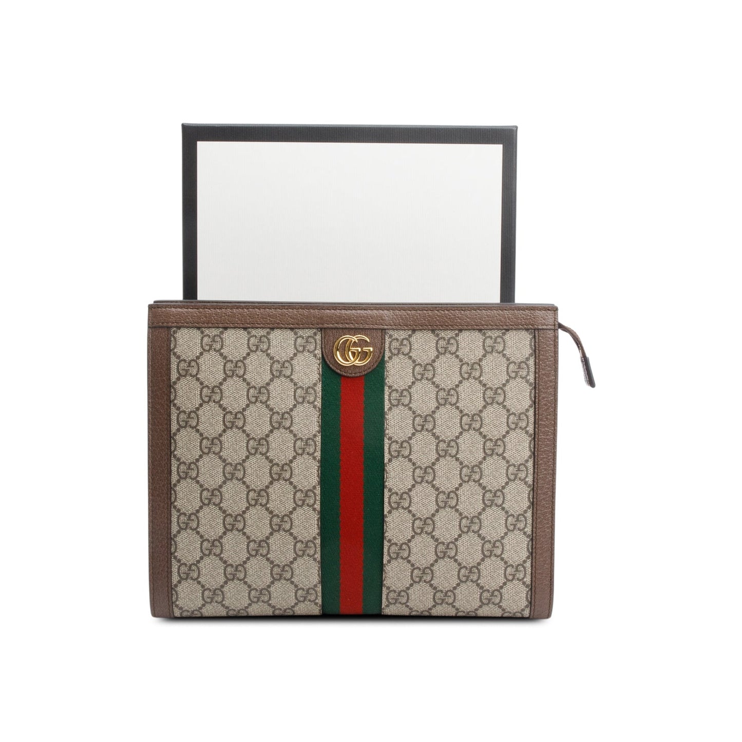 Gucci GG Supreme Monogram Web Ophidia Pouch