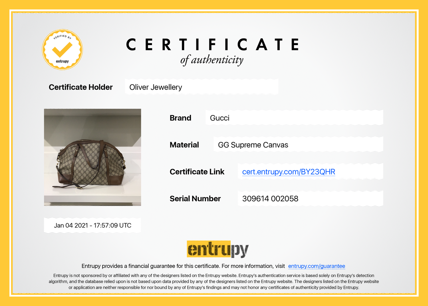 Gucci GG Supreme Nice Bag