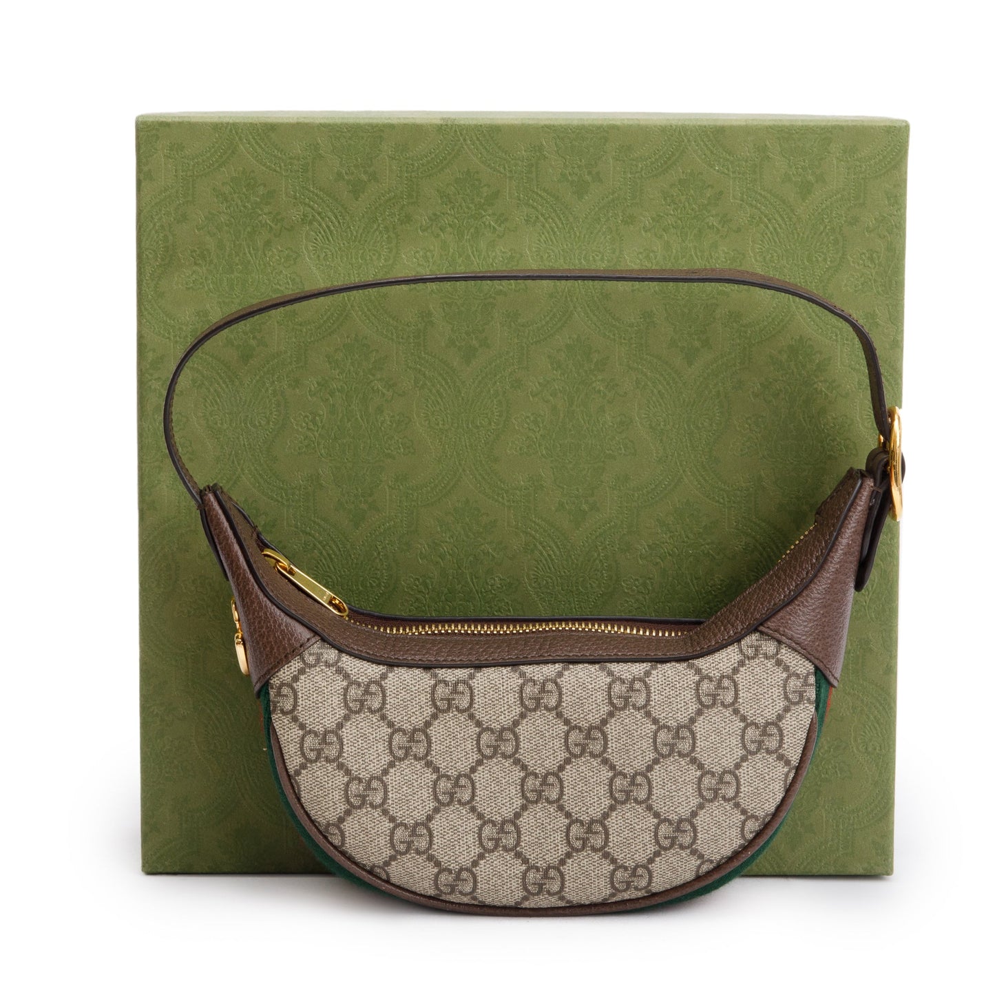 Gucci GG Supreme Ophidia Half-Moon Mini Bag