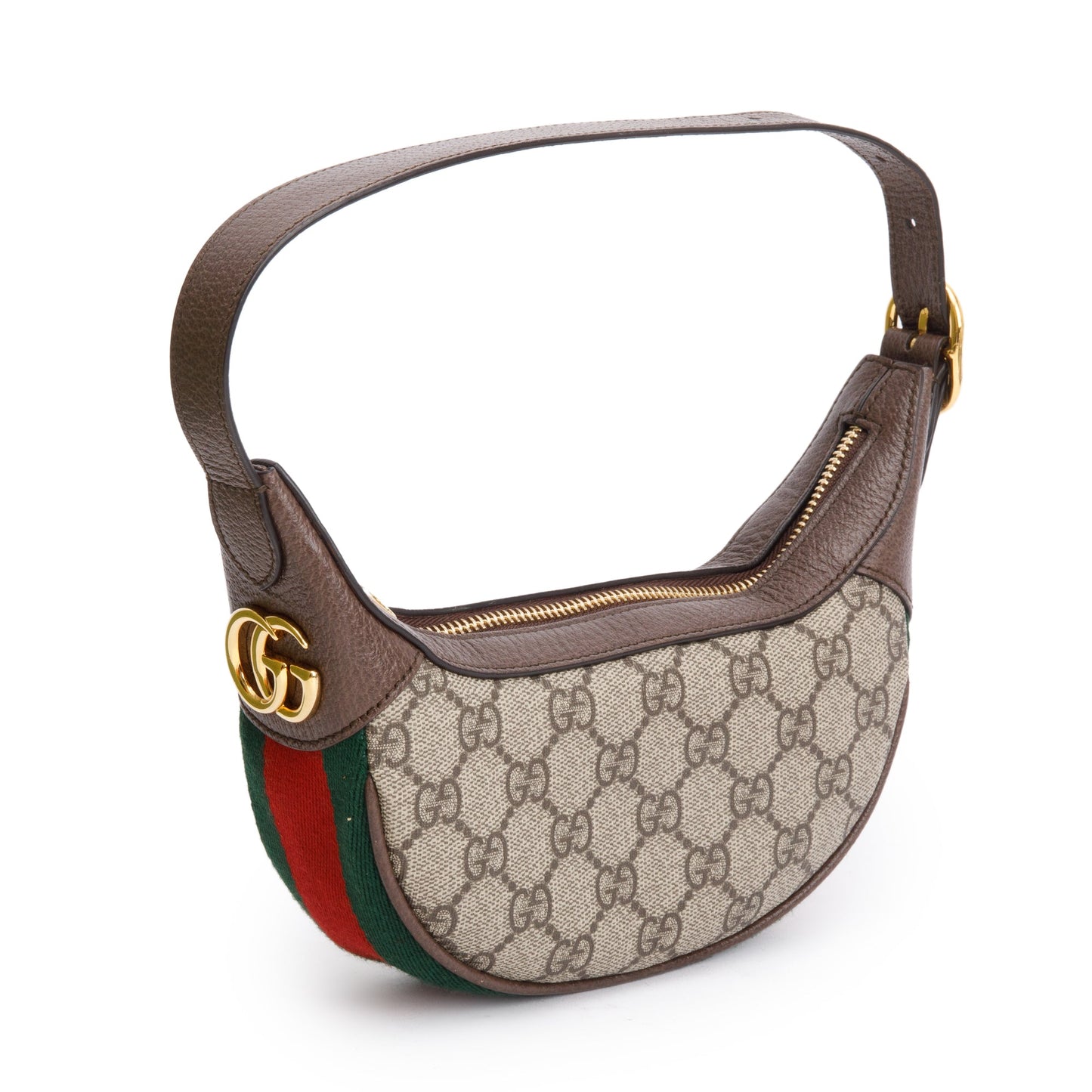Gucci GG Supreme Ophidia Half-Moon Mini Bag
