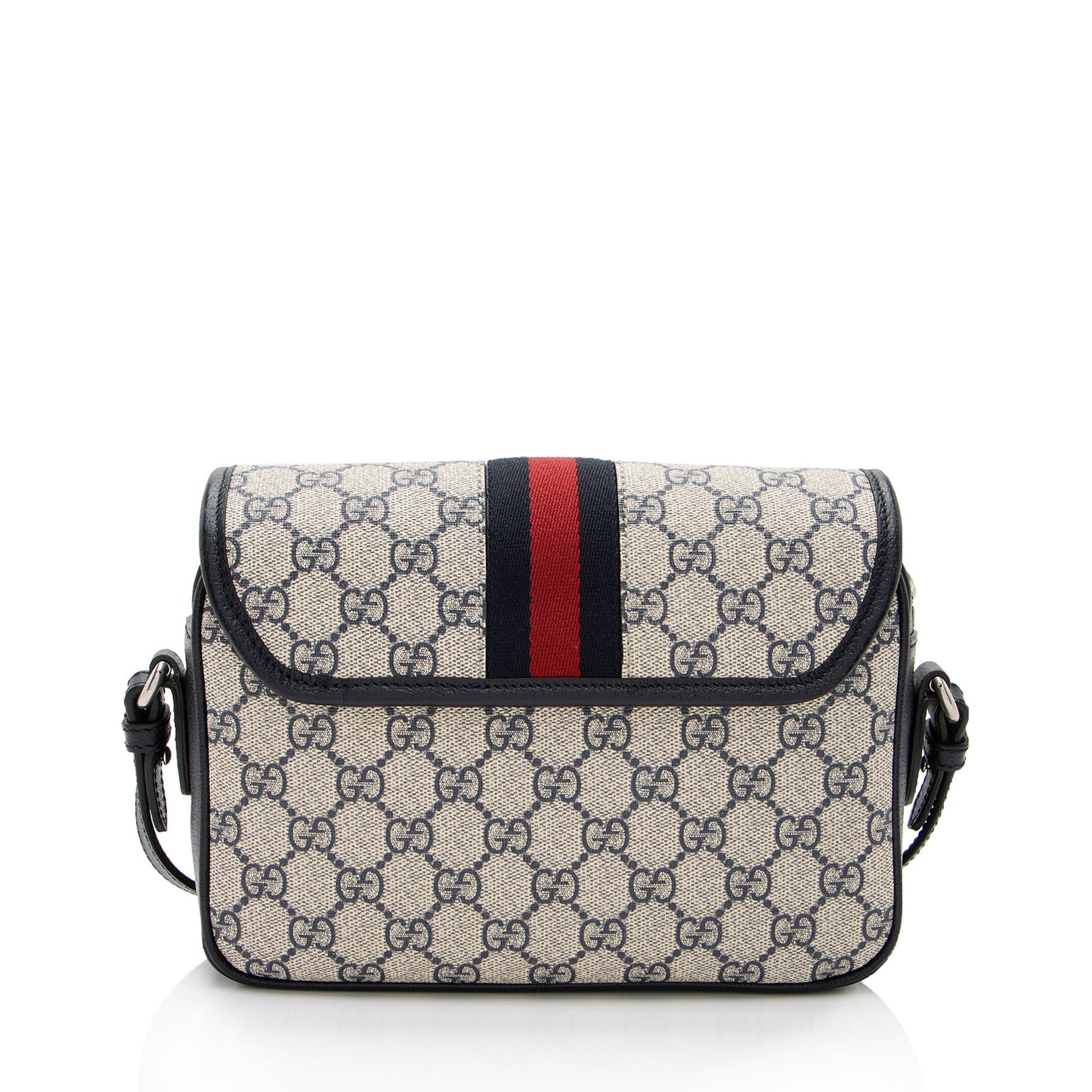 Gucci GG Supreme Ophidia Studded Web Flap Small Messenger (SHF-ken4qy)