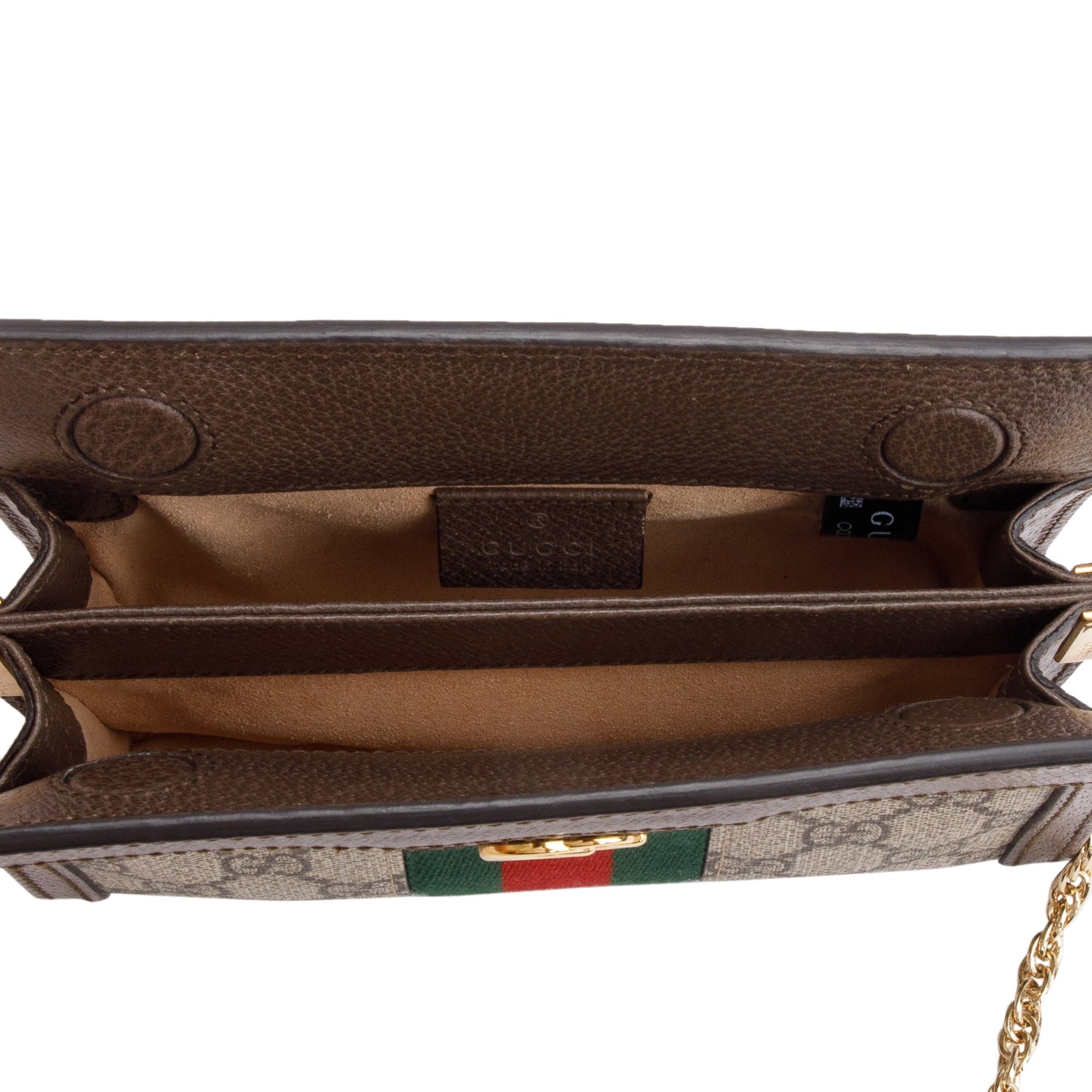 Gucci GG Supreme Ophidia Web Mini Chain Shoulder Bag