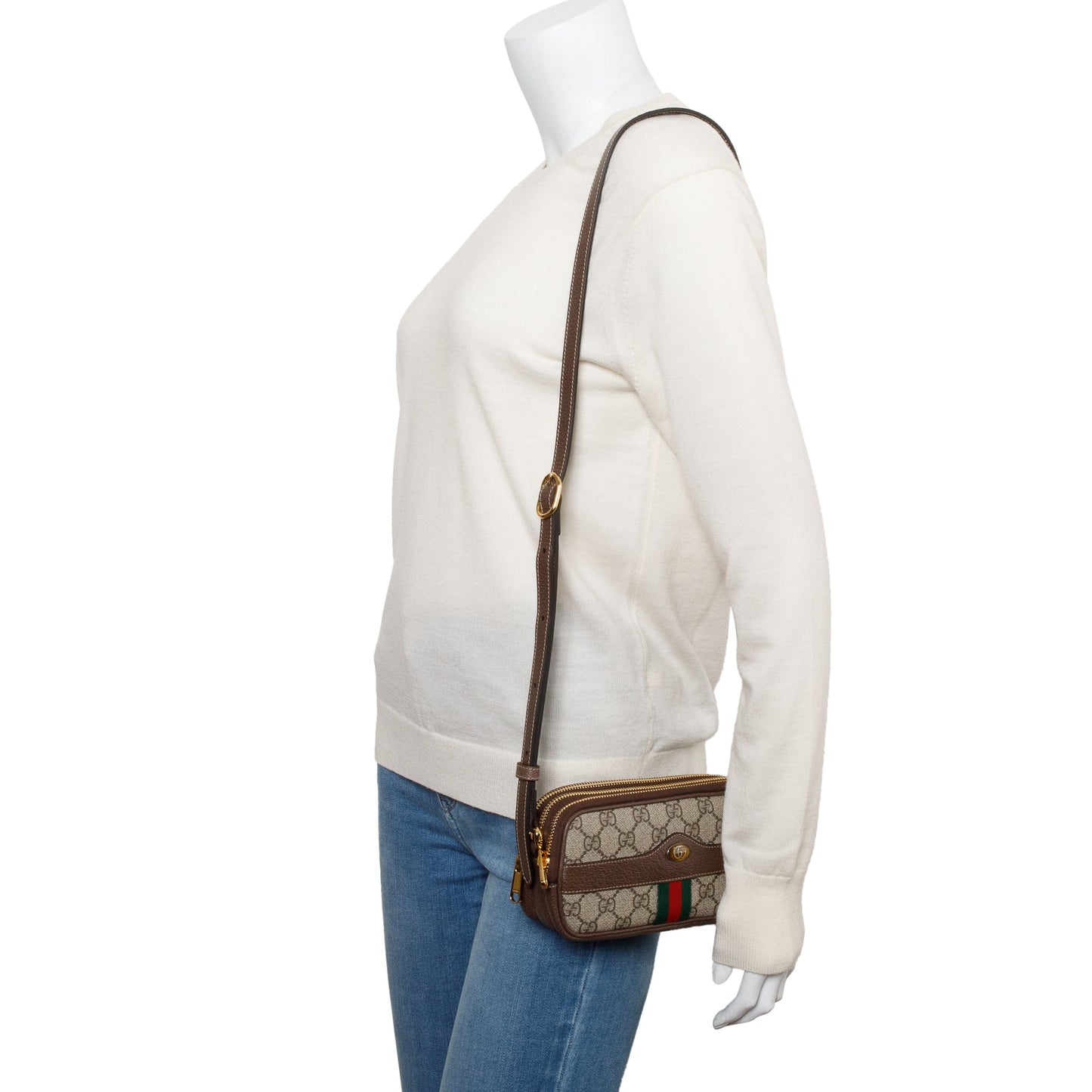Gucci GG Supreme Ophidia Web Mini Crossbody Bag
