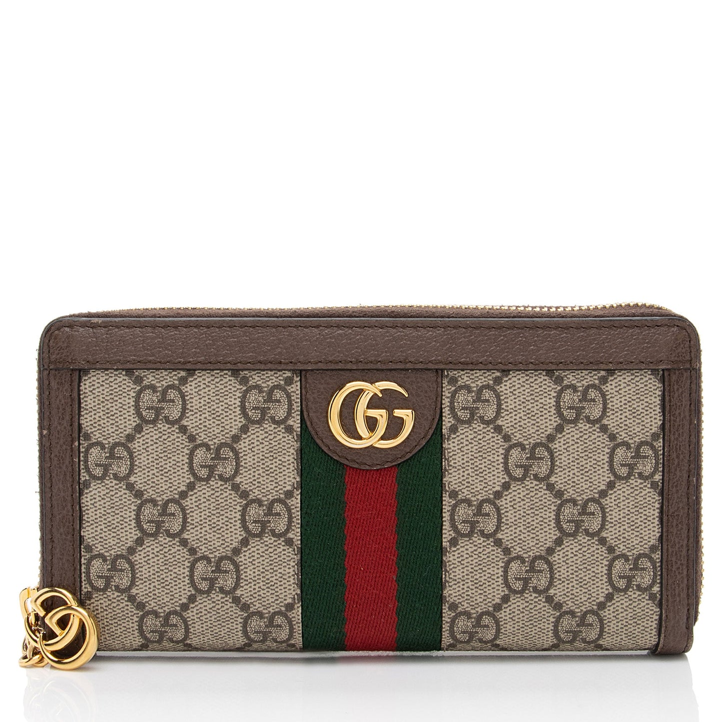 Gucci GG Supreme Ophidia Zip Around Wallet (SHF-L3ZnYB)