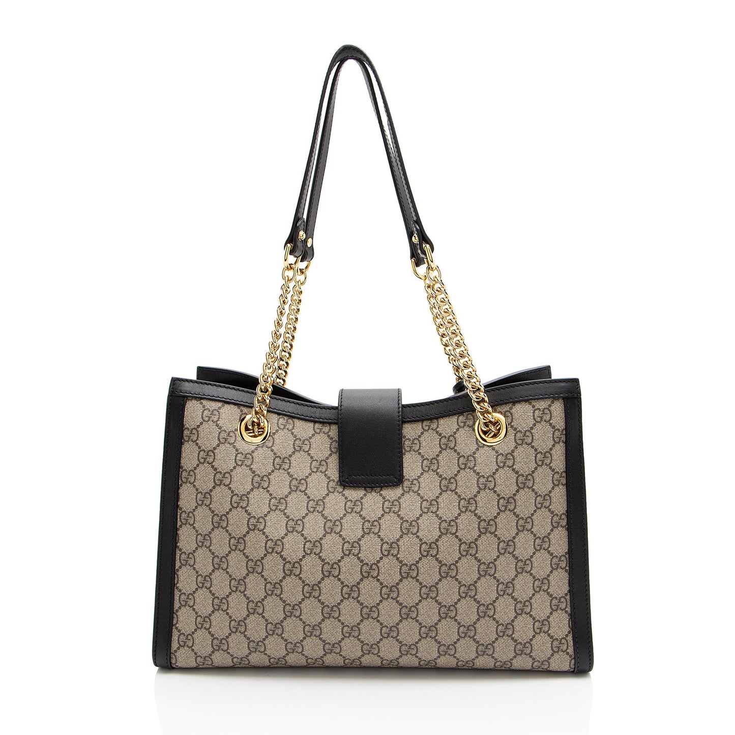 Gucci GG Supreme Padlock Chain Medium Shoulder Bag (SHF-q4e2Rg)