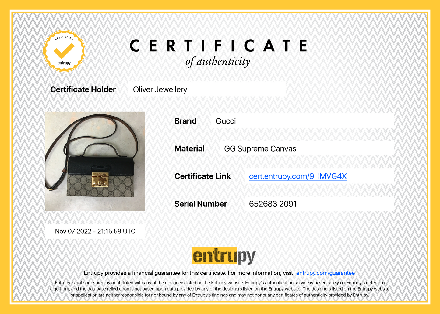 Gucci GG Supreme Padlock Mini Bag