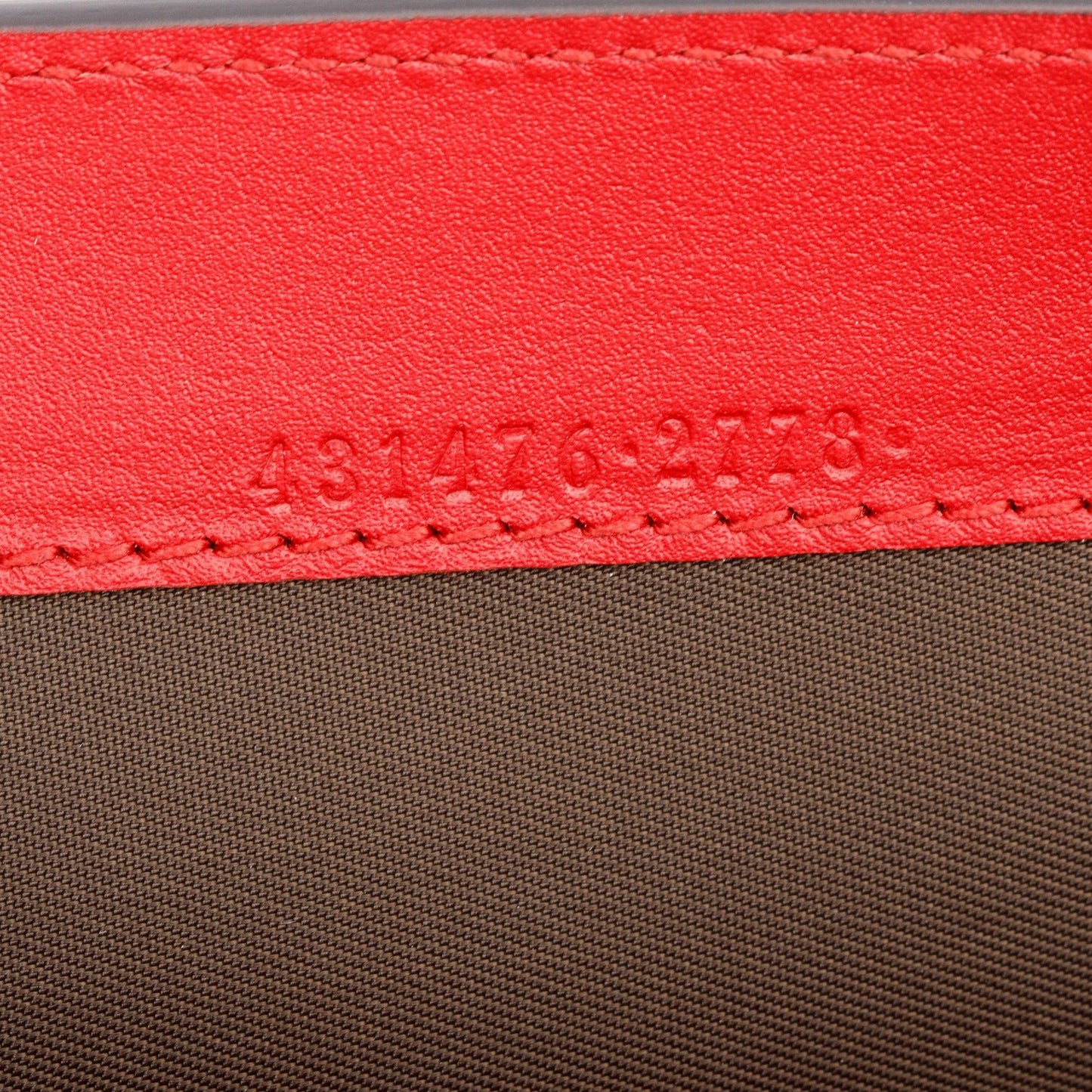 Gucci GG Supreme Red Leather Pearl Studs Peony Clutch