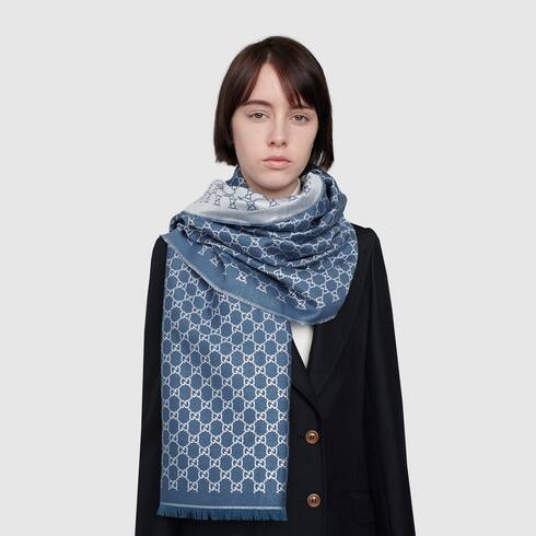GUCCI GG  LamÃ© JACQUARD SHAWL