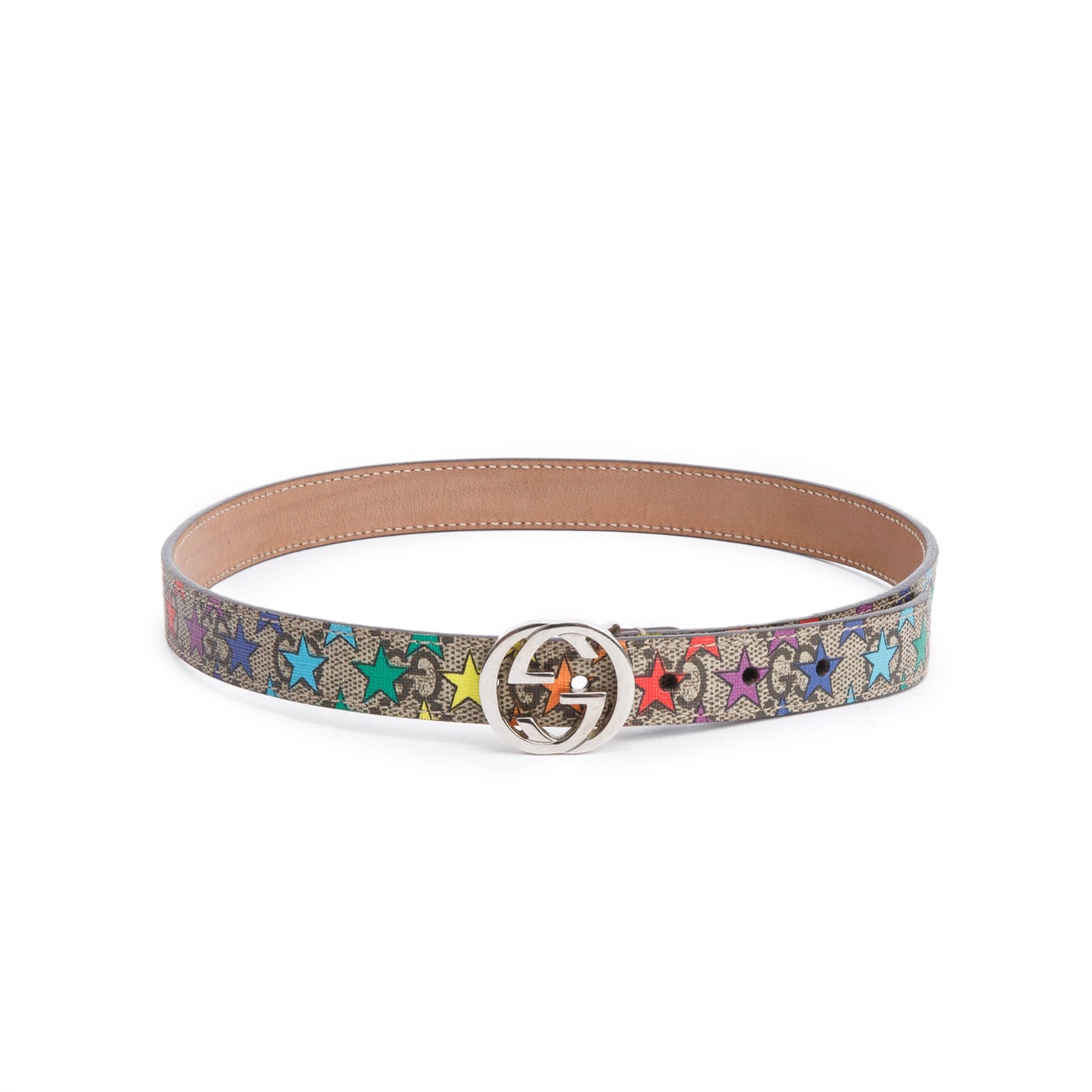 Gucci GG Supreme Star Print Interlocking G Buckle Children's Belt