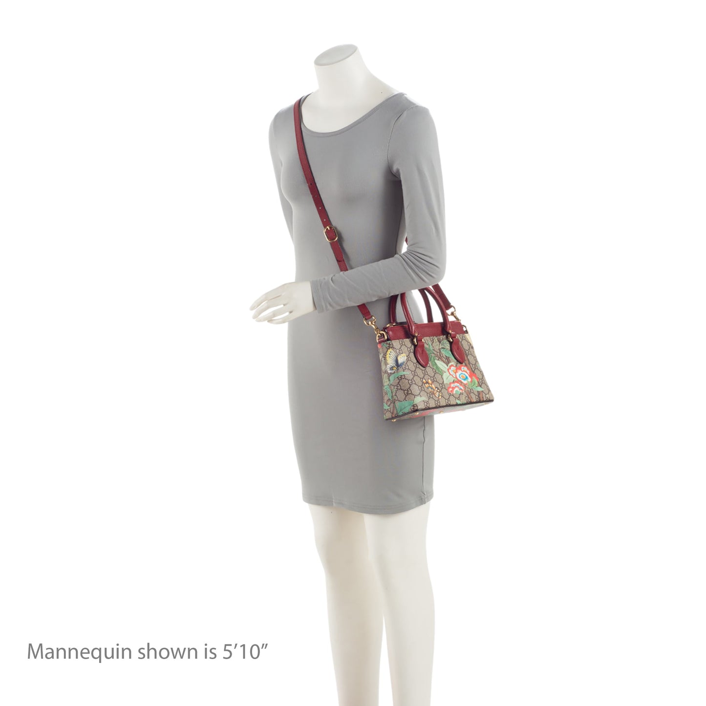 Gucci GG Supreme Tian Mini Zip Tote (SHF-Z1Faab)
