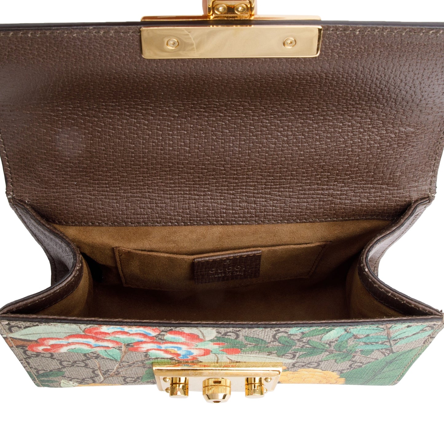 Gucci GG Supreme Tian Small Padlock Chain Shoulder Bag