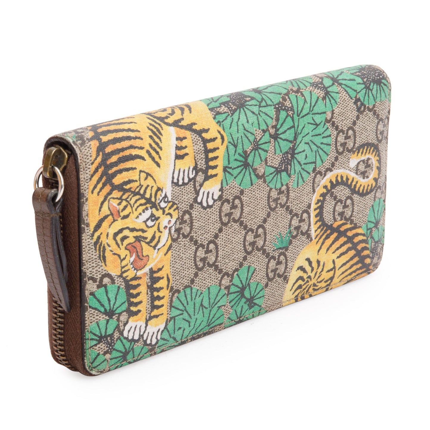 Gucci GG Supreme Tiger Cub Zip Around Wallet