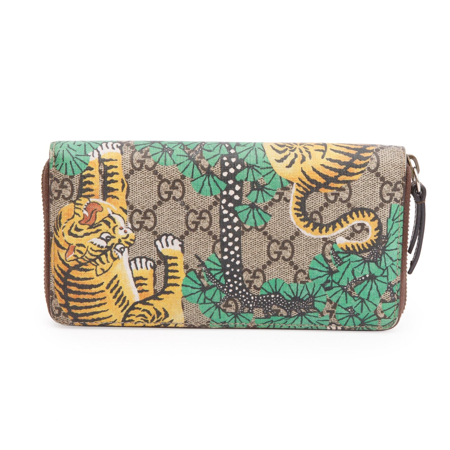 Gucci GG Supreme Tiger Cub Zip Around Wallet