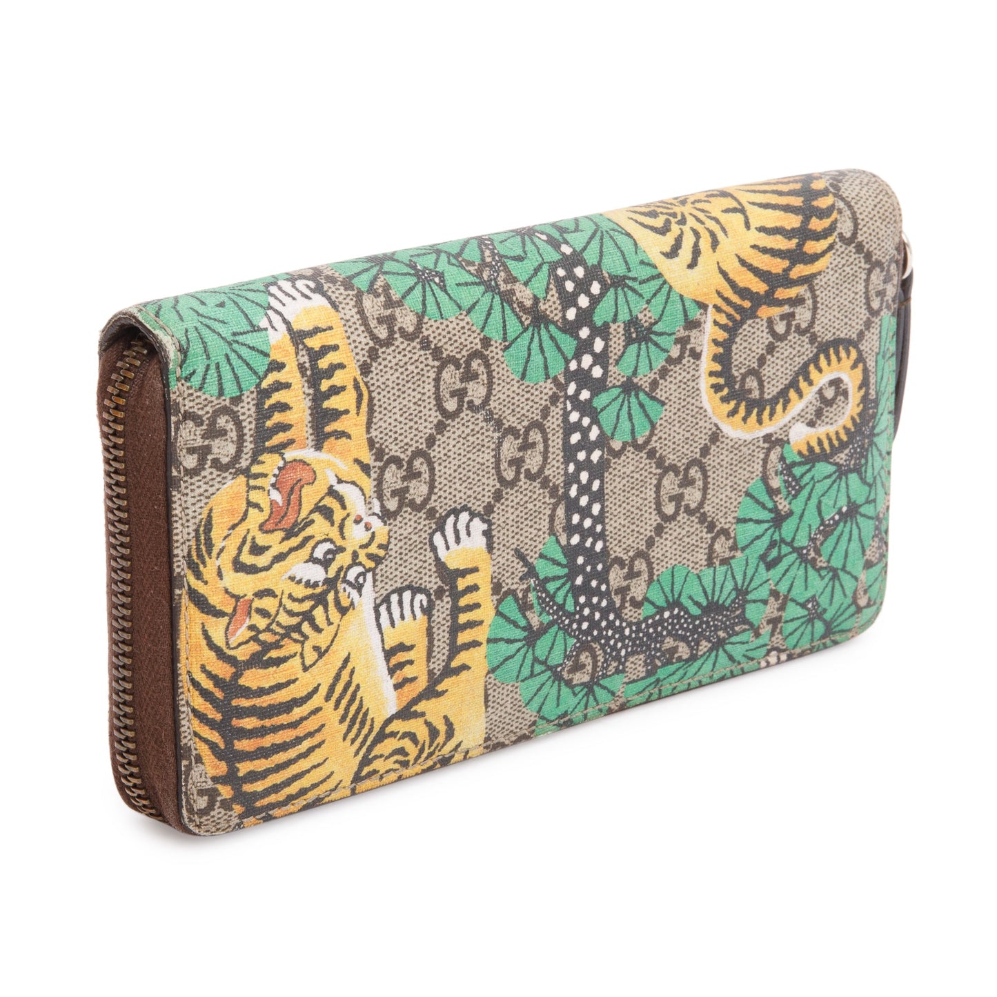 Gucci GG Supreme Tiger Cub Zip Around Wallet