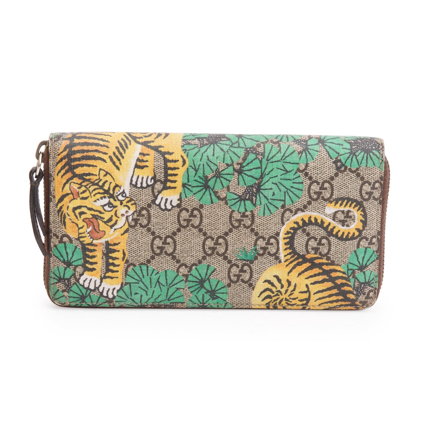 Gucci GG Supreme Tiger Cub Zip Around Wallet