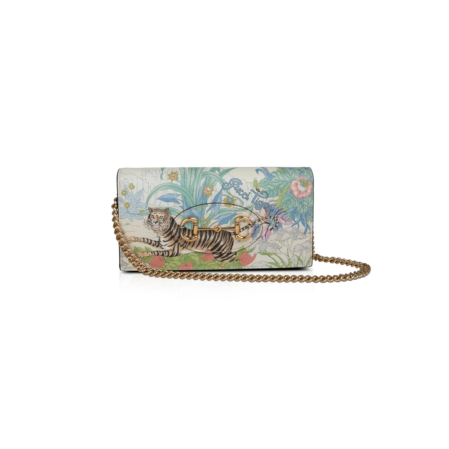 Gucci GG Supreme Tiger Horsebit 1955 Wallet on Chain