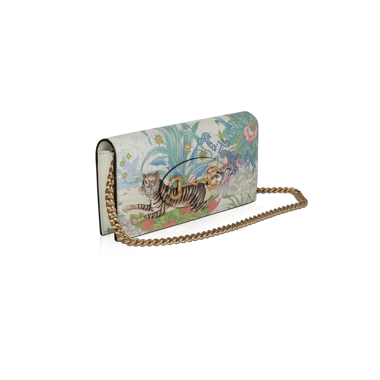 Gucci GG Supreme Tiger Horsebit 1955 Wallet on Chain