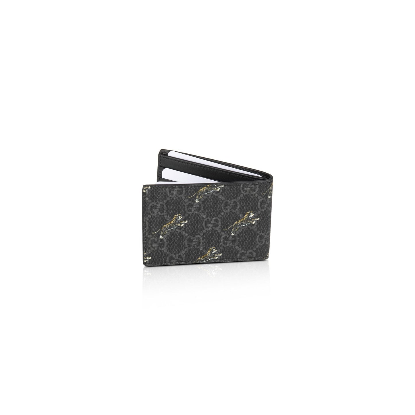 Gucci GG Supreme Tiger Print Small Bifold Wallet