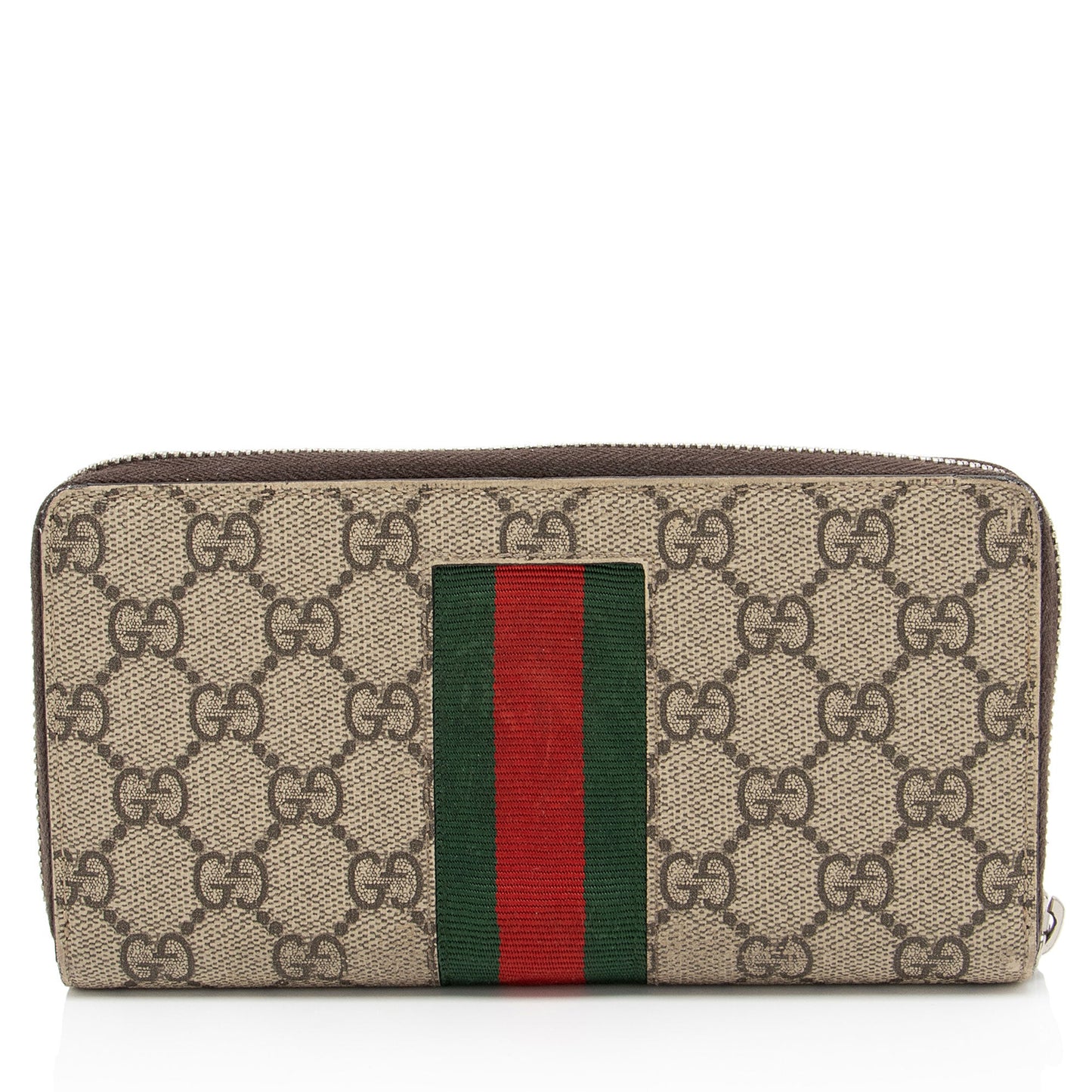 Gucci GG Supreme Web Bee Zip Around Wallet (SHF-ViBJEb)