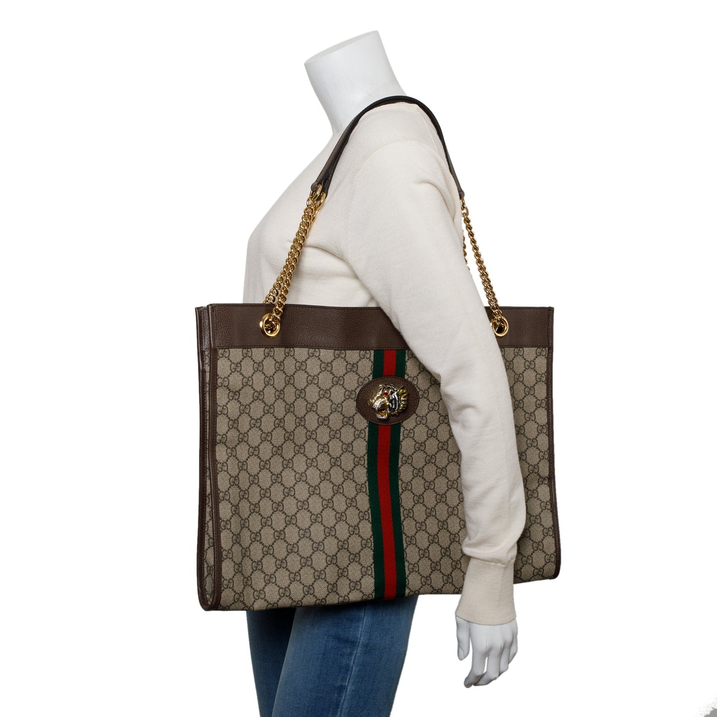 Gucci GG Supreme Web Large Rajah Tote