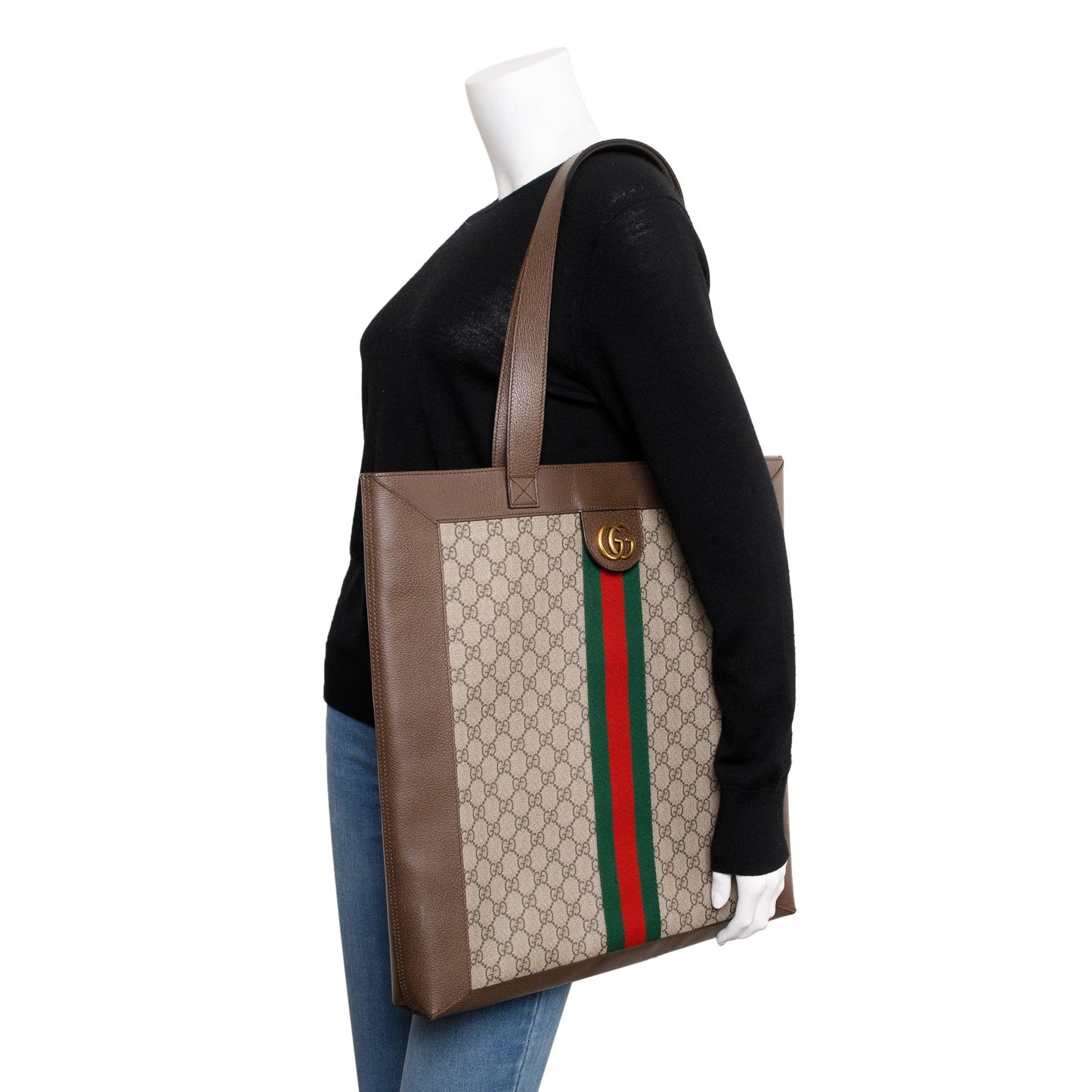 Gucci GG Supreme Web Large Soft Ophidia Tote