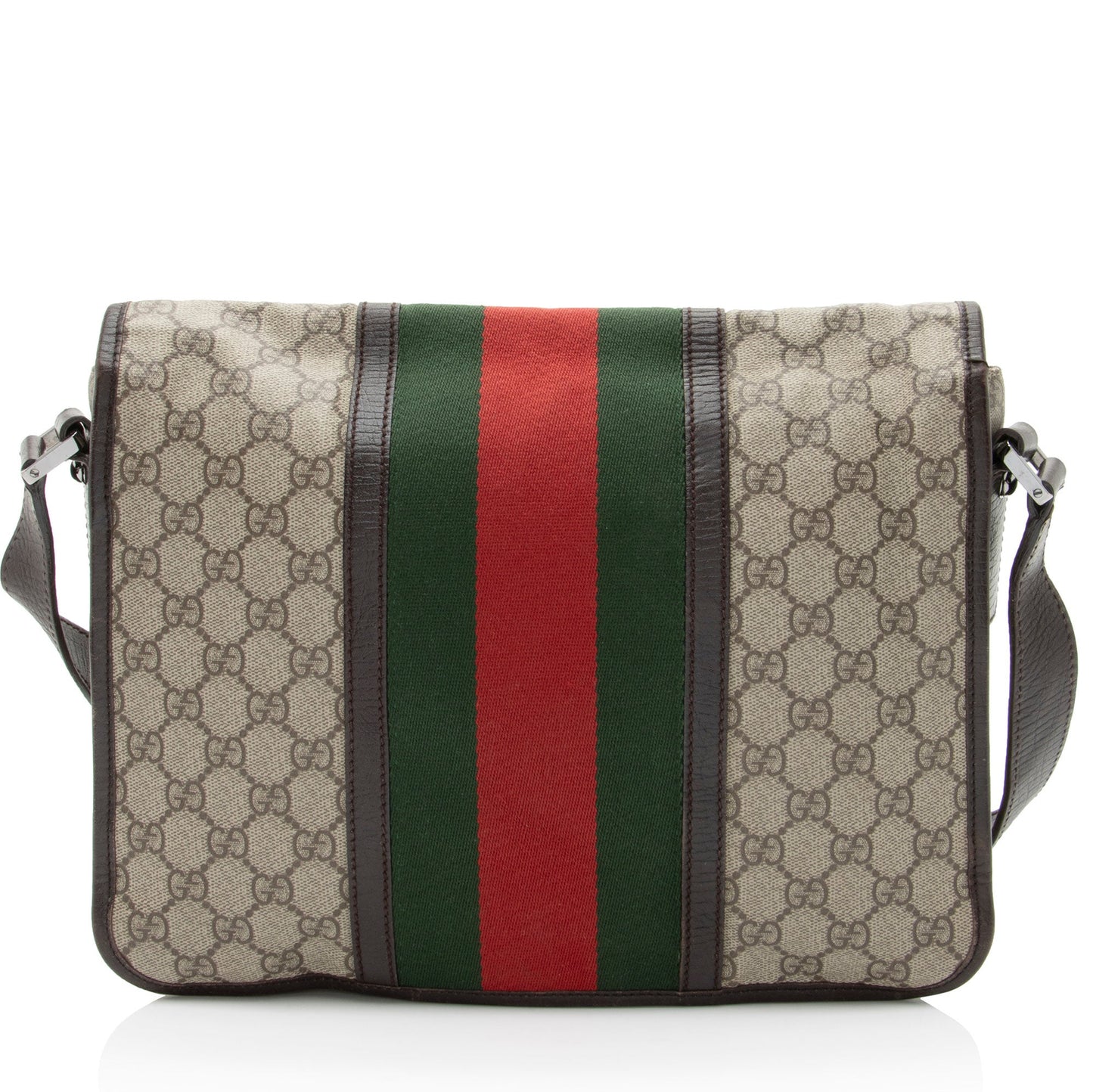 Gucci GG Supreme Web Medium Flap Messenger