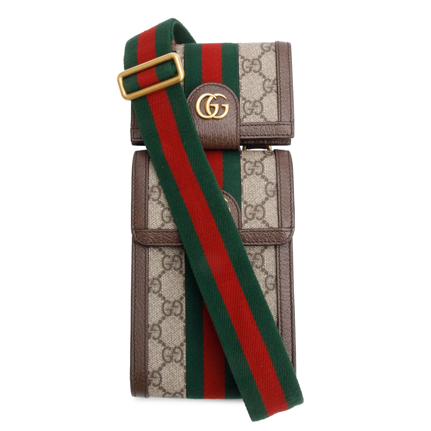 Gucci GG Supreme Web Multi Pouch Mini Ophidia Crossbody Bag