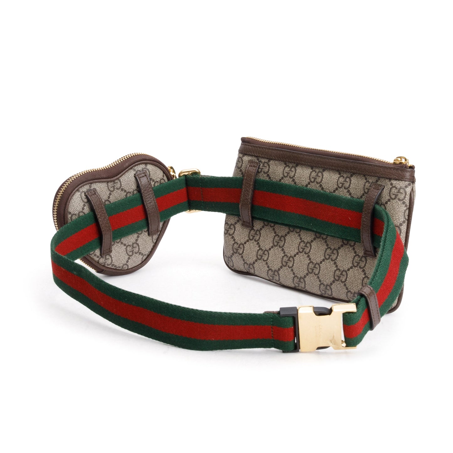 Gucci GG Supreme Web Ophidia Heart Utility Belt Bag