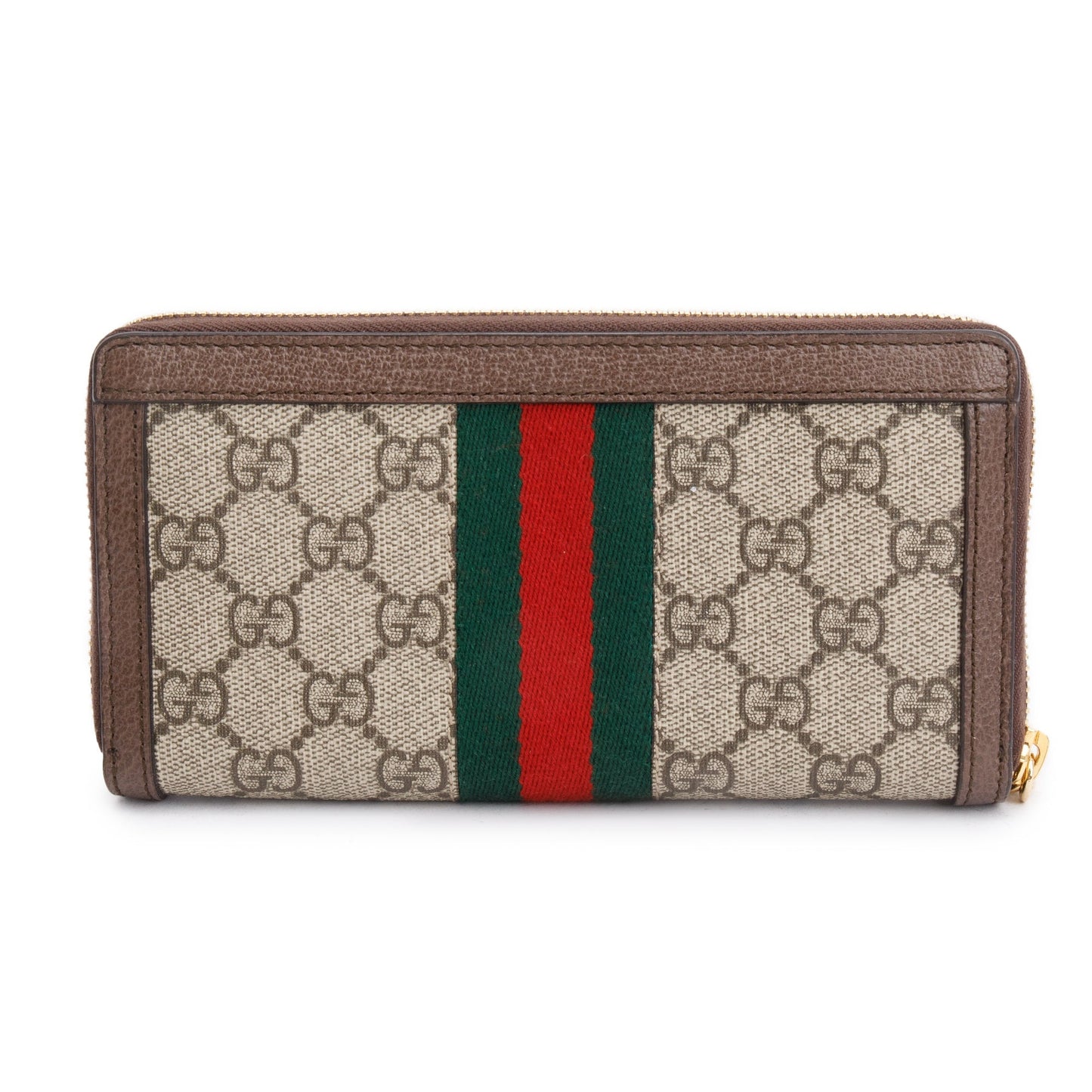 Gucci GG Supreme Web Ophidia Zip Around Wallet