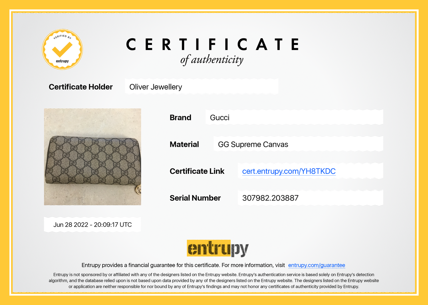 Gucci GG Supreme Zip Around Wallet