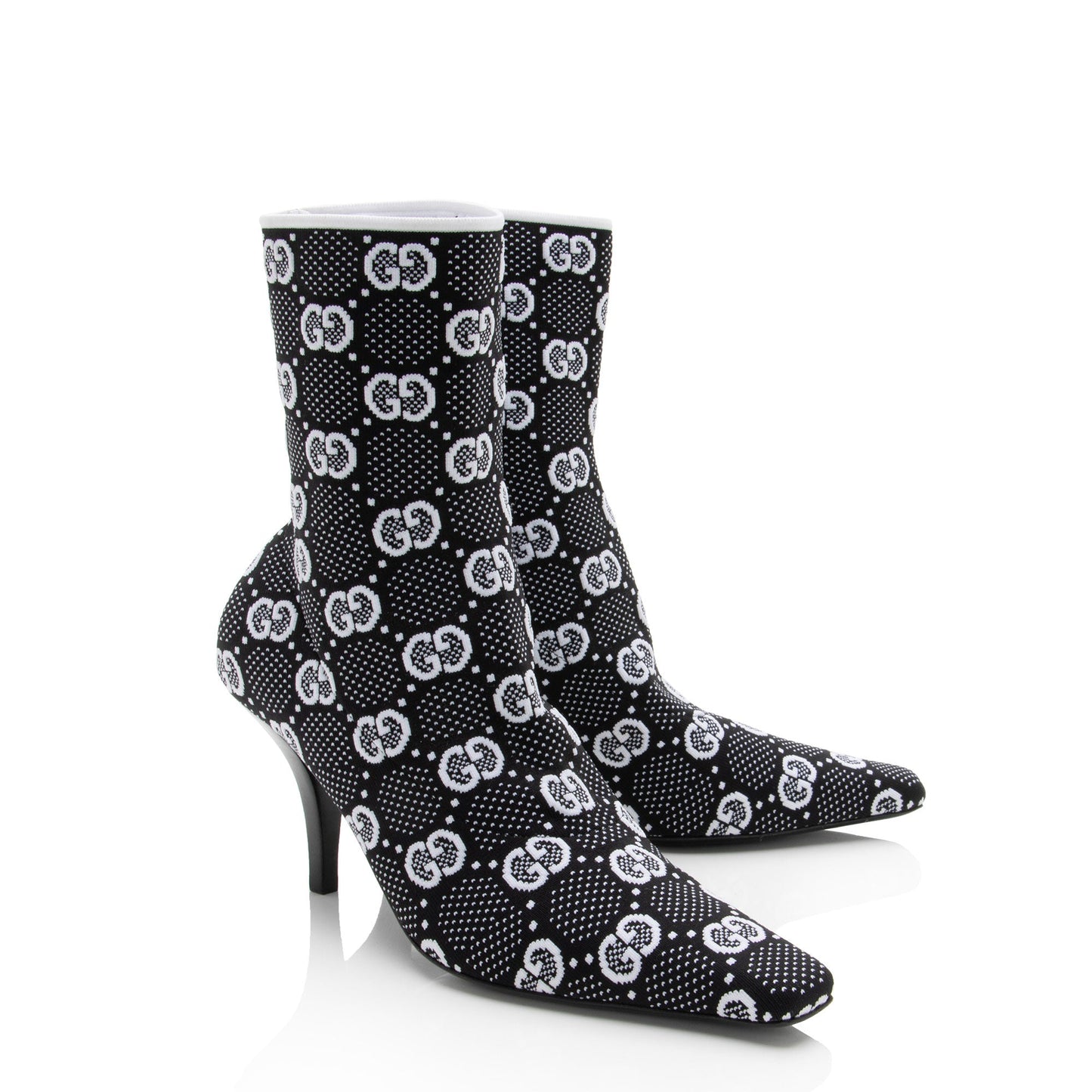 Gucci GG Technical Jersey Knit Ankle Boots - Size 8 / 38 (SHF-f3b3SB)