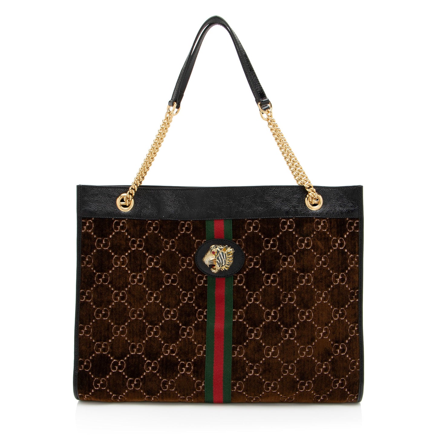 Gucci GG Velvet Rajah Large Tote (SHF-n1PHcG)