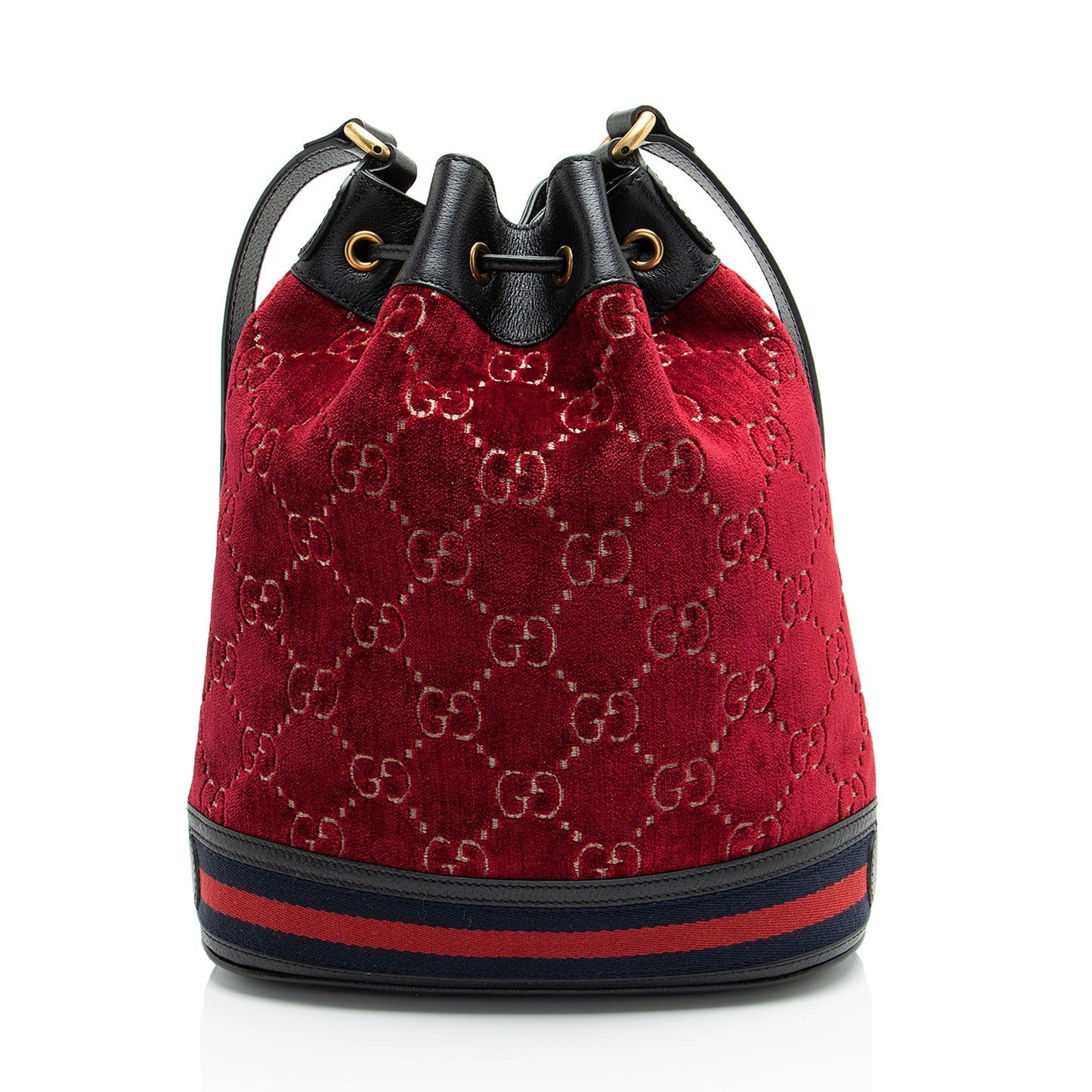 Gucci GG Velvet Web Bucket Bag