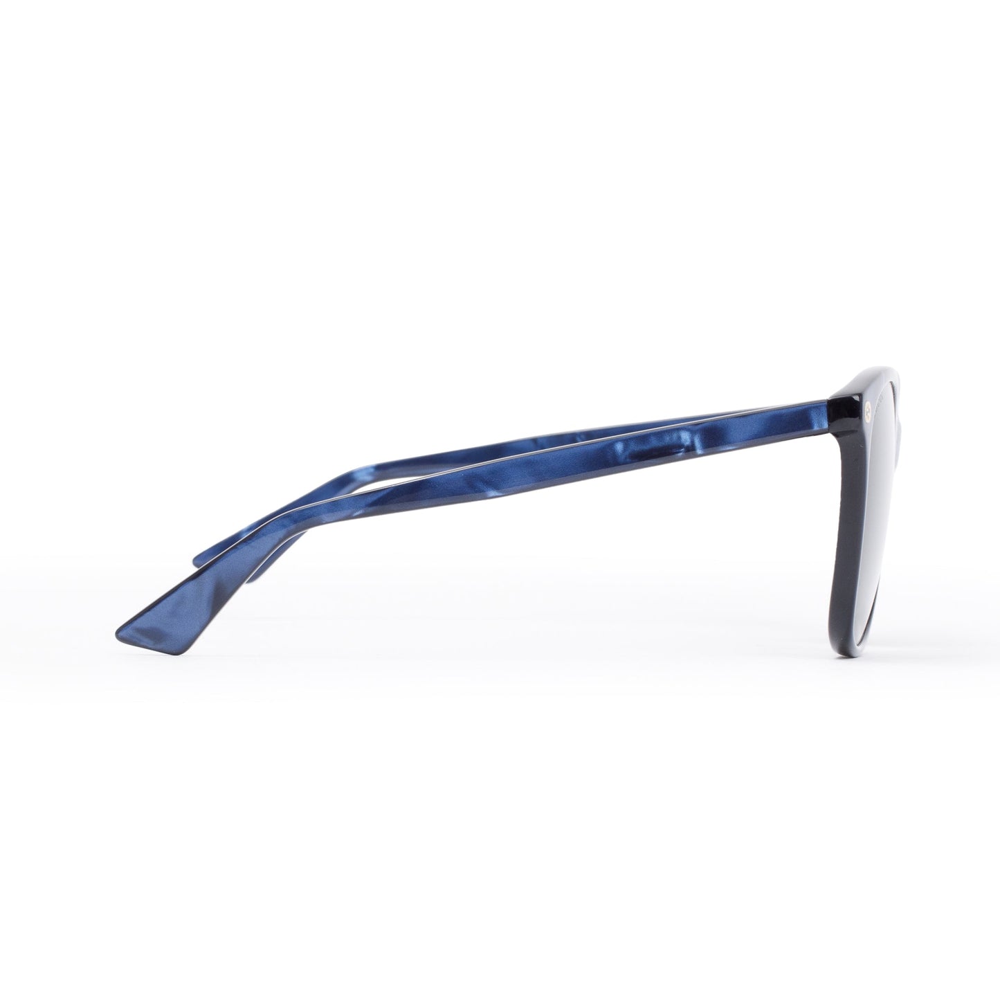 Gucci GG0024S Blue Acetate Interlocking G & Bee Accent Wayfarer Sunglasses