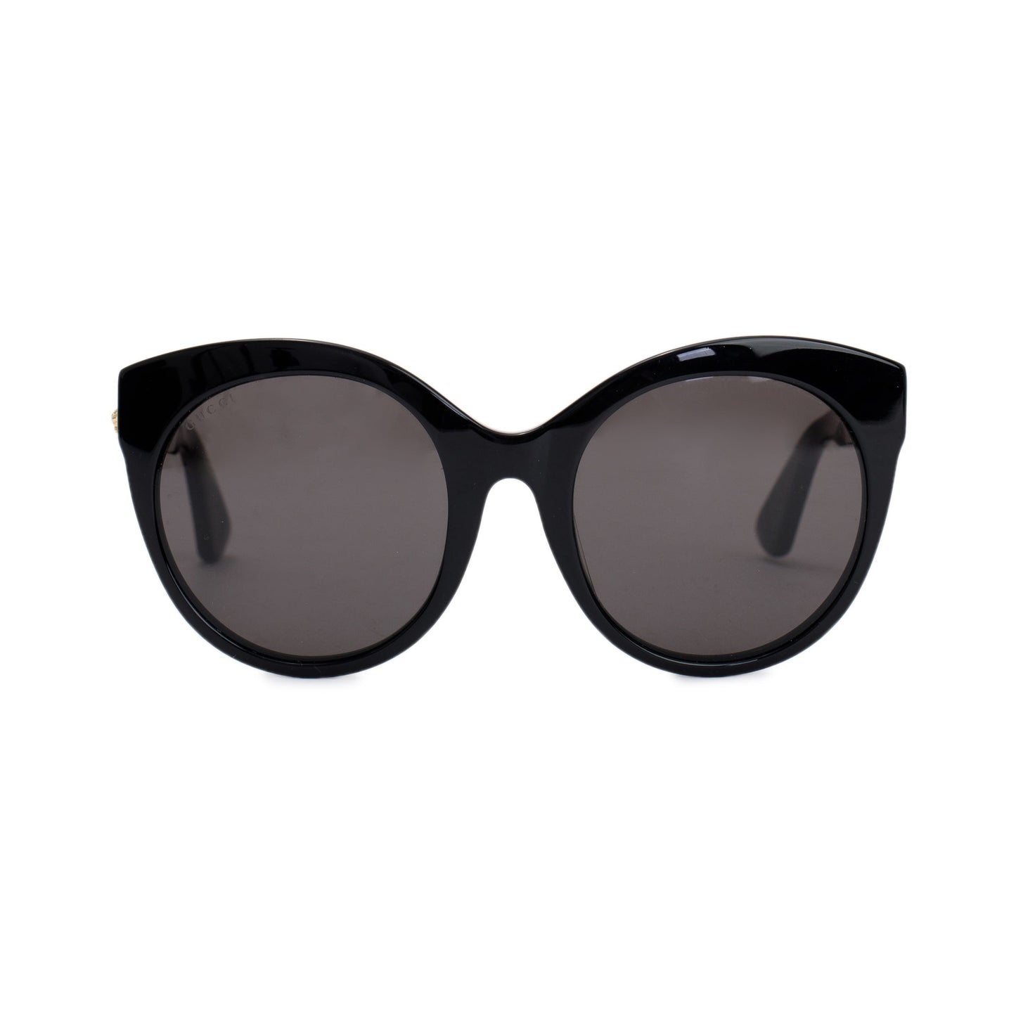 Gucci GG0028SA Black Acetate Round Sunglasses