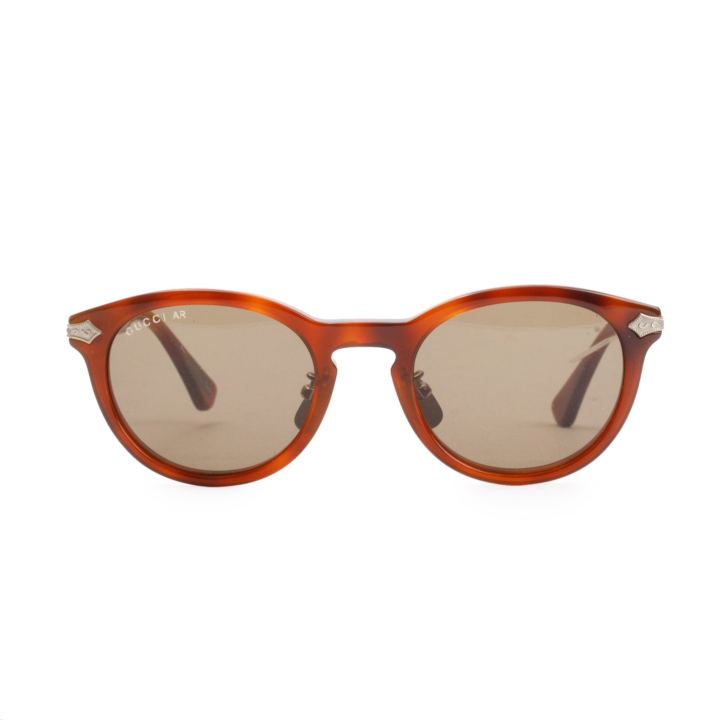 Gucci GG0071S Titanium Havana Round Sunglasses