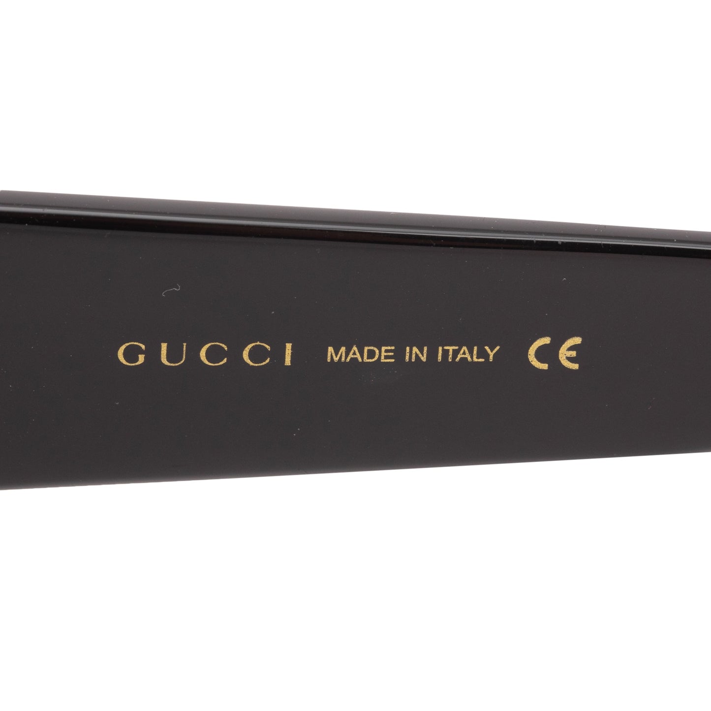 Gucci GG0083S Red/Green Glitter Black Acetate CC Logo Oversized Square Sunglasses