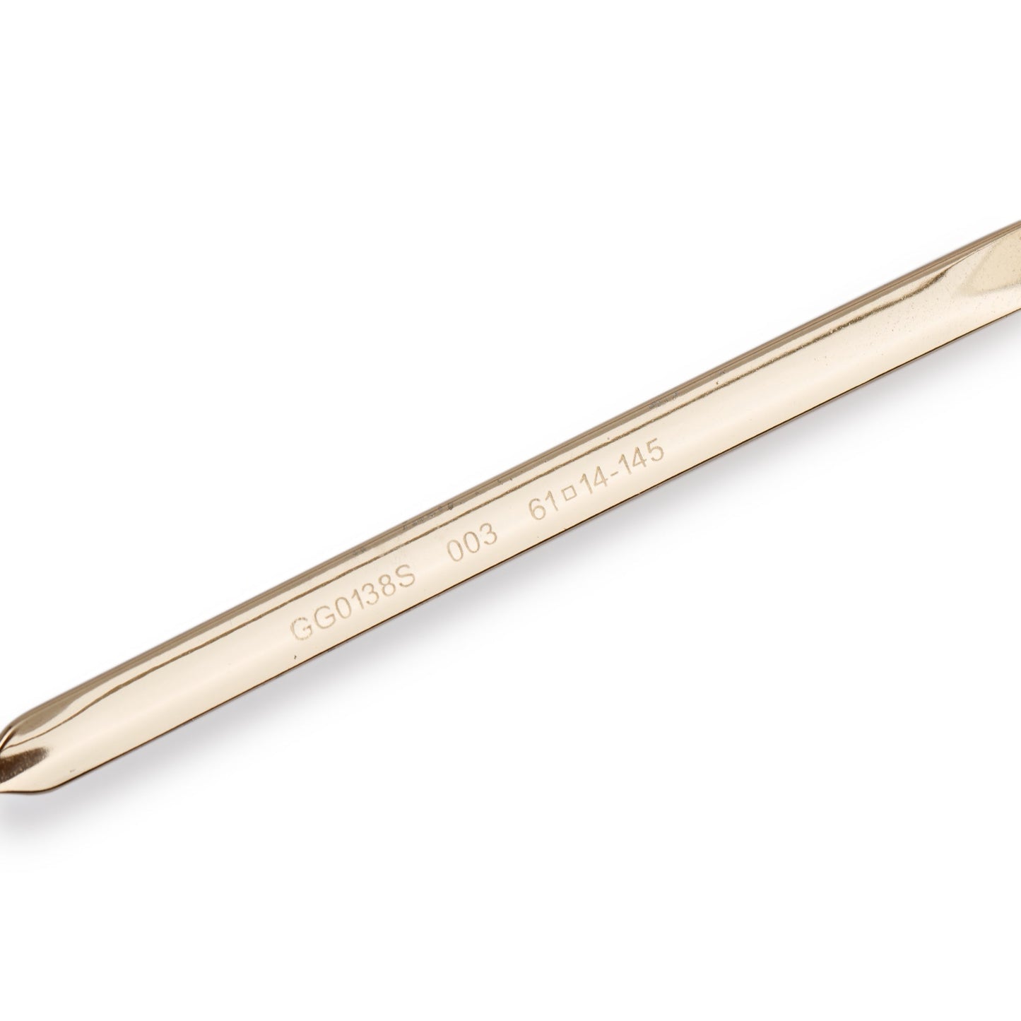 Gucci GG0138S SGold-Tone Metal Aviator Eyeglasses