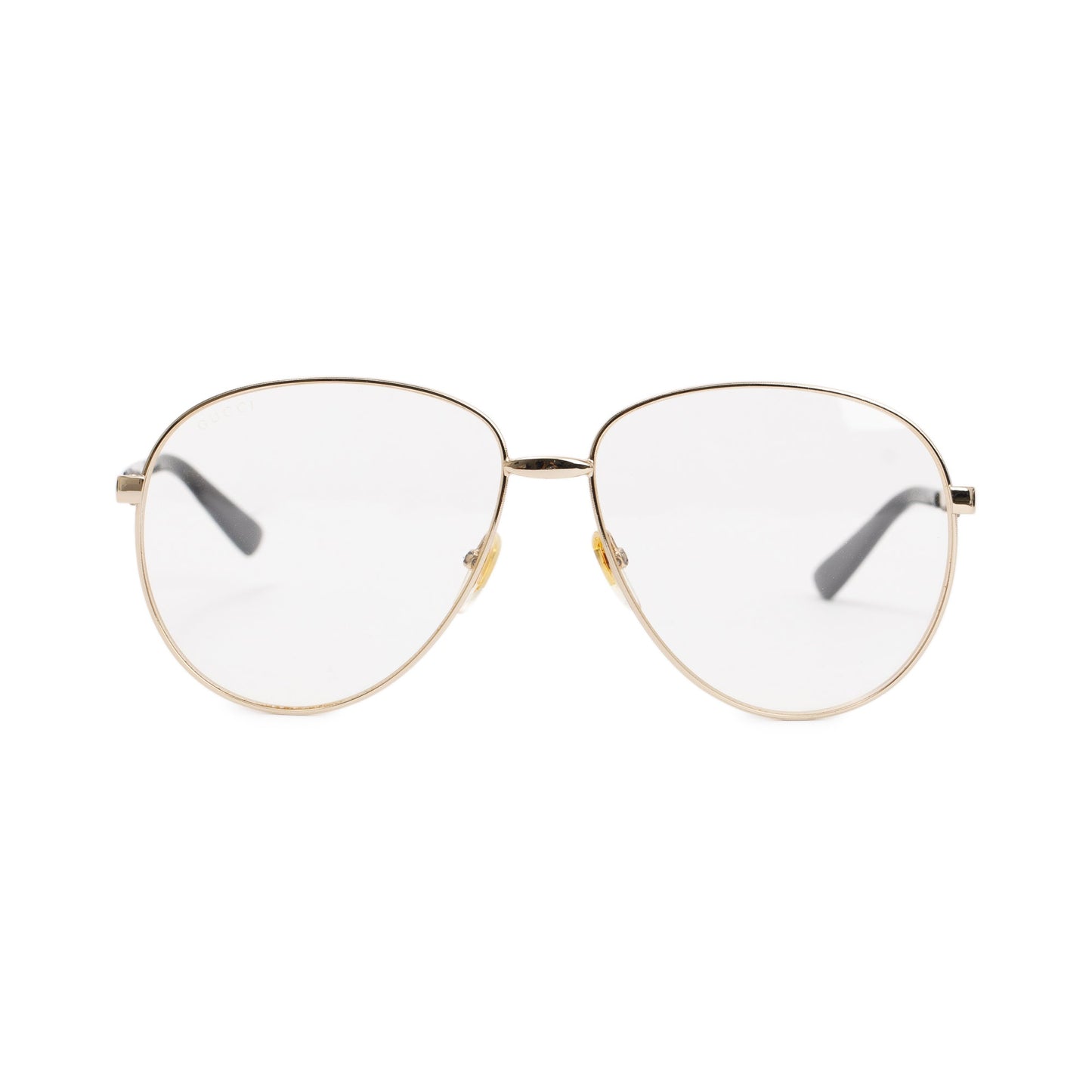Gucci GG0138S SGold-Tone Metal Aviator Eyeglasses