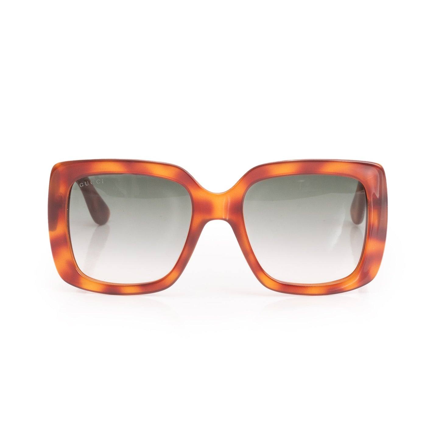 Gucci GG0141S Tortoise Acetate GG Logo Square Frame Sunglasses