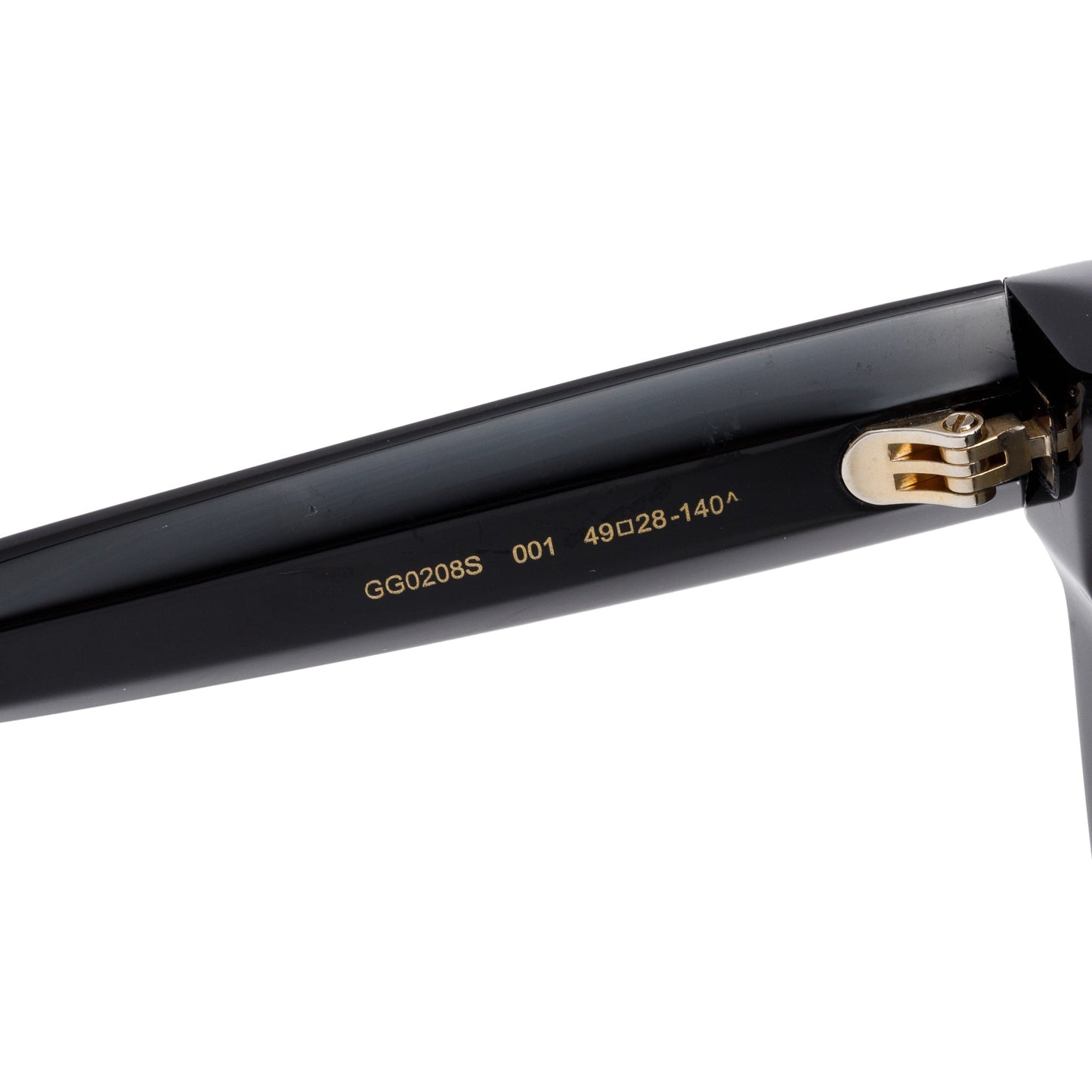 Gucci GG0208S Black Acetate Crystal Star GG Logo Sunglasses