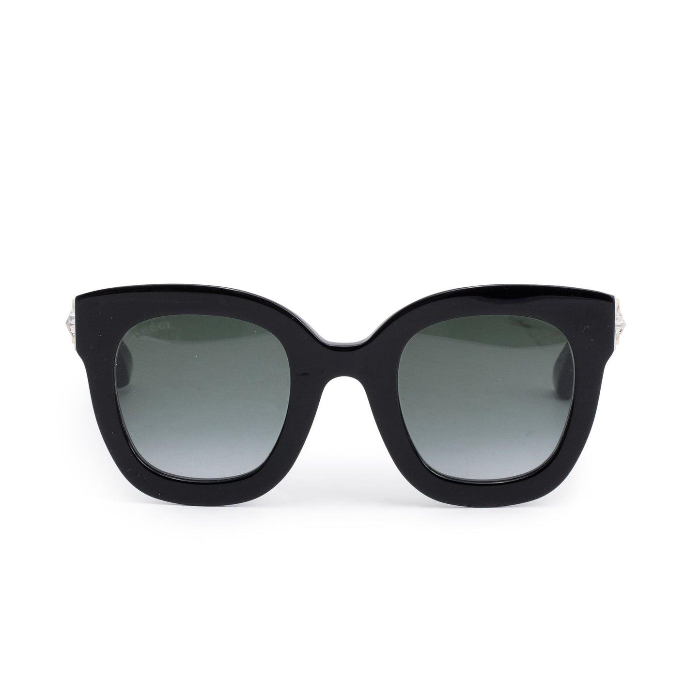 Gucci GG0208S Black Acetate Crystal Star GG Logo Sunglasses