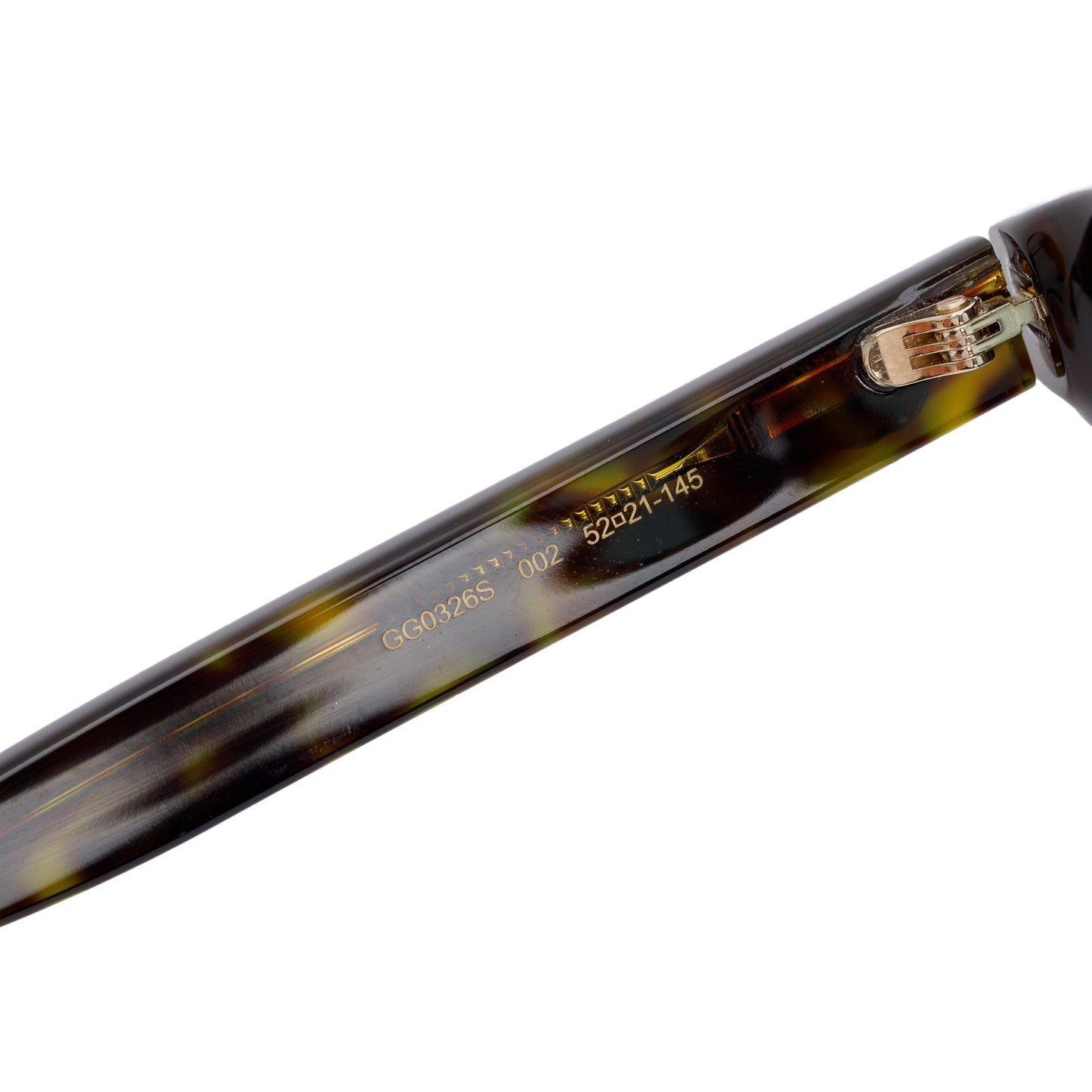 Gucci GG0326S Havana Acetate Square Frame Sunglasses