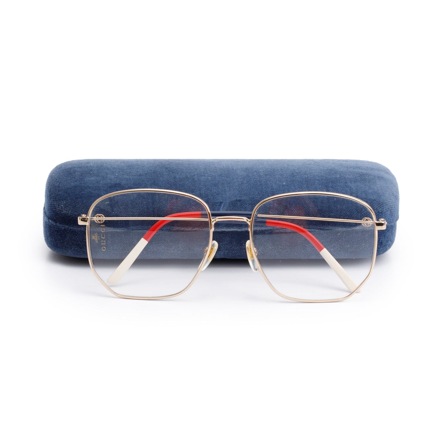 Gucci GG03960 Gold-Tone Metal Square Eyeglasses