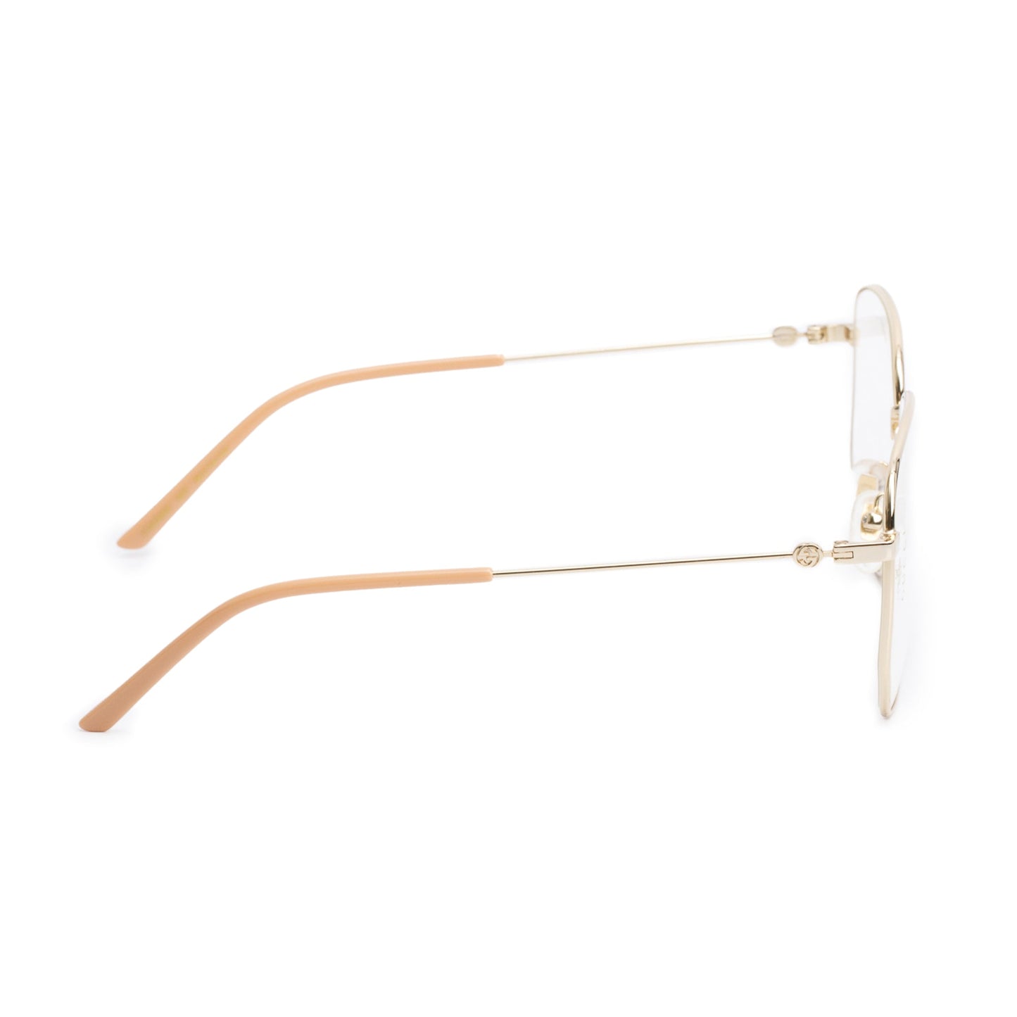 Gucci GG0396S Gold-Tone Metal Square Eyeglasses